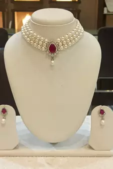 White pearl chokers