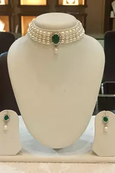White pearl chokers