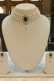 White pearl chokers