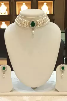 White pearl chokers