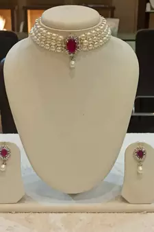 White pearl chokers