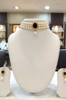 White pearl chokers
