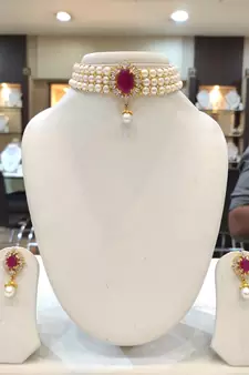 White pearl chokers