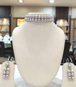 Grey pearl chokers