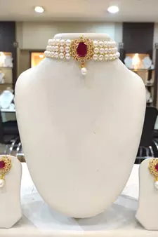 White pearl chokers