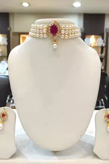 White pearl chokers