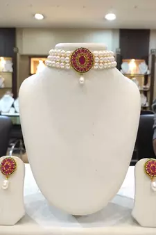White pearl chokers