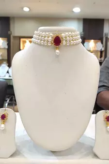 White pearl chokers