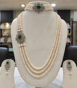 White pearl necklaces