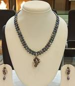 Black pearl necklaces