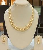 Pink pearl necklaces
