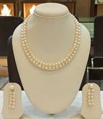 White pearl necklaces