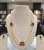 White pearl necklaces