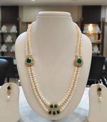 White pearl necklaces