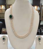 White pearl necklaces
