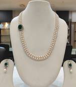 White pearl necklaces