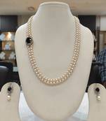 White pearl necklaces
