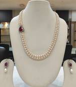 White pearl necklaces