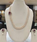 White pearl necklaces