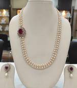White pearl necklaces
