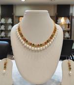 White pearl necklaces