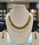 White pearl necklaces