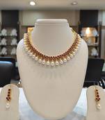 White pearl necklaces