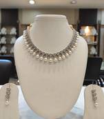 White pearl necklaces