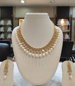 White pearl necklaces
