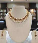 White pearl necklaces