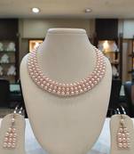 Pink pearl necklaces