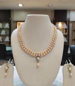 Pink pearl necklaces