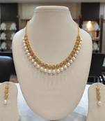 White pearl necklaces