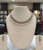 White pearl necklaces