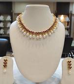 Pink pearl necklaces