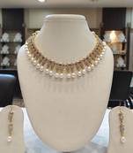White pearl necklaces
