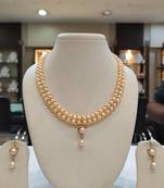 Pink pearl necklaces