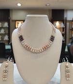 Multicolor pearl necklaces