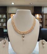 Pink pearl necklaces