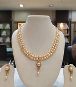 Pink pearl necklaces