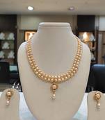 Pink pearl necklaces