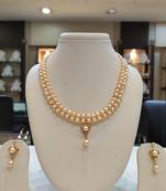 Pink pearl necklaces