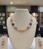 Multicolor pearl necklaces