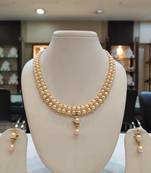 Pink pearl necklaces