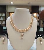 Pink pearl necklaces