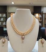 Pink pearl necklaces