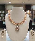 Pink pearl necklaces