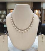White pearl necklaces