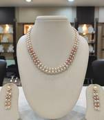 Multicolor pearl necklaces