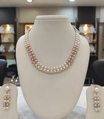 Multicolor pearl necklaces